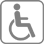 Grafik: Piktogramm,Symbol eines Rollstuhlfahrers in einem rundeckigen Quadrat